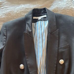 Veronica Beard Black Blazer with Silver Buttons